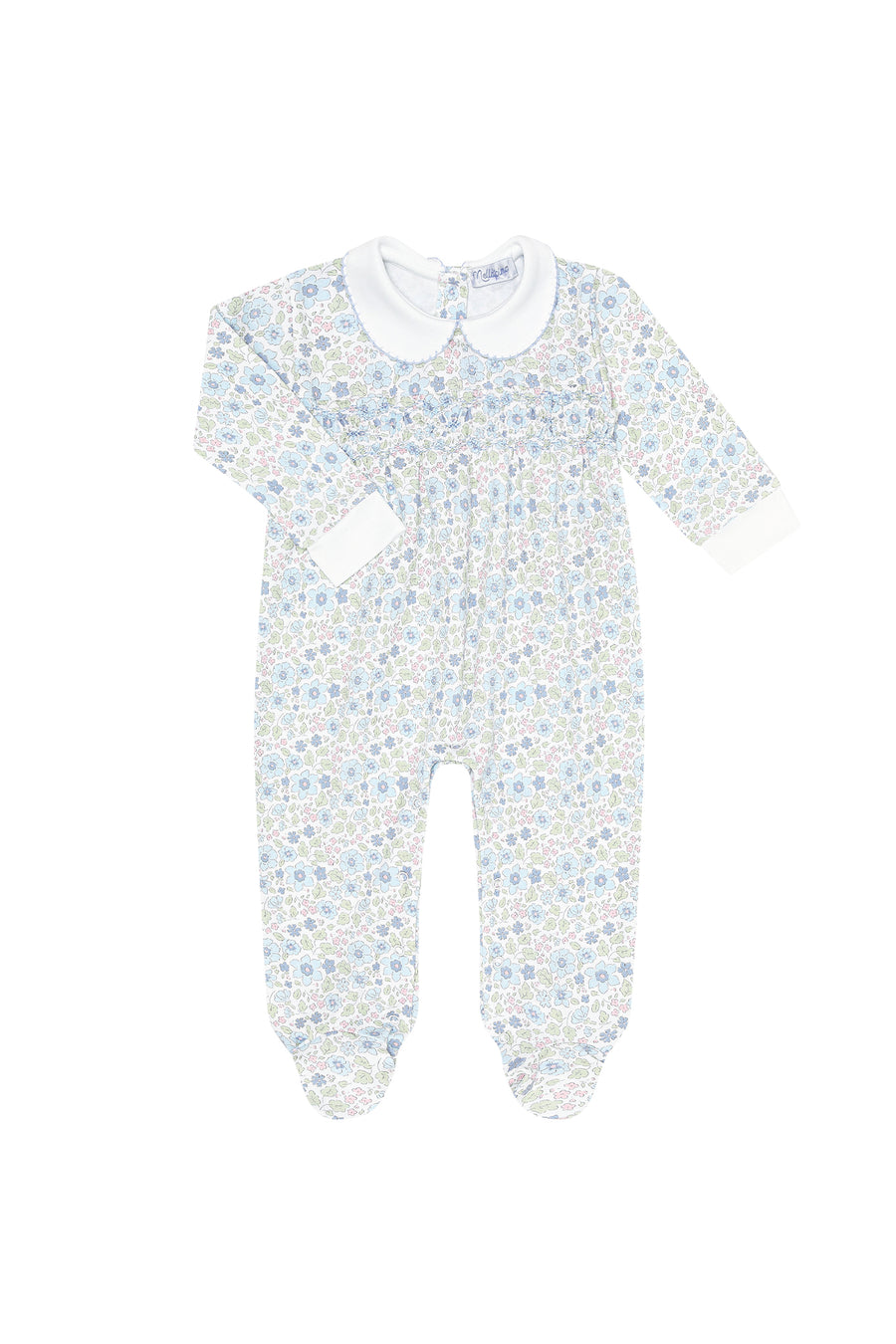 Blue Meadow Smocked Footie