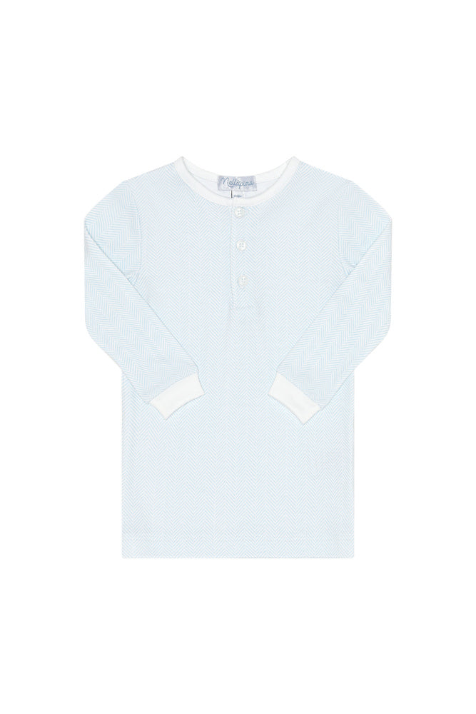 Blue Herringbone Pajamas
