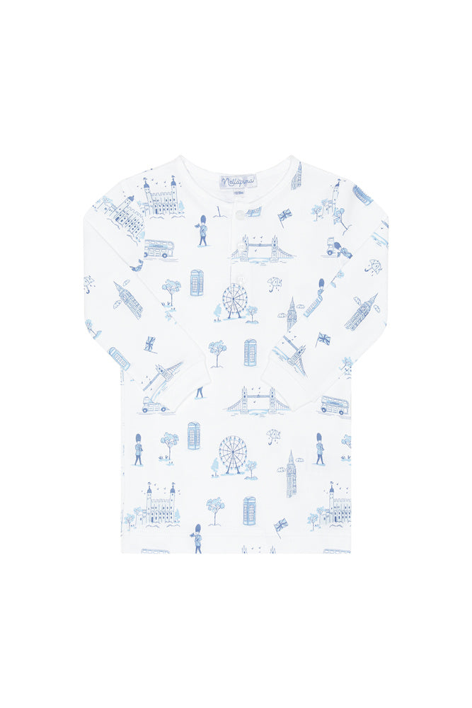 Blue London Toile Pajamas