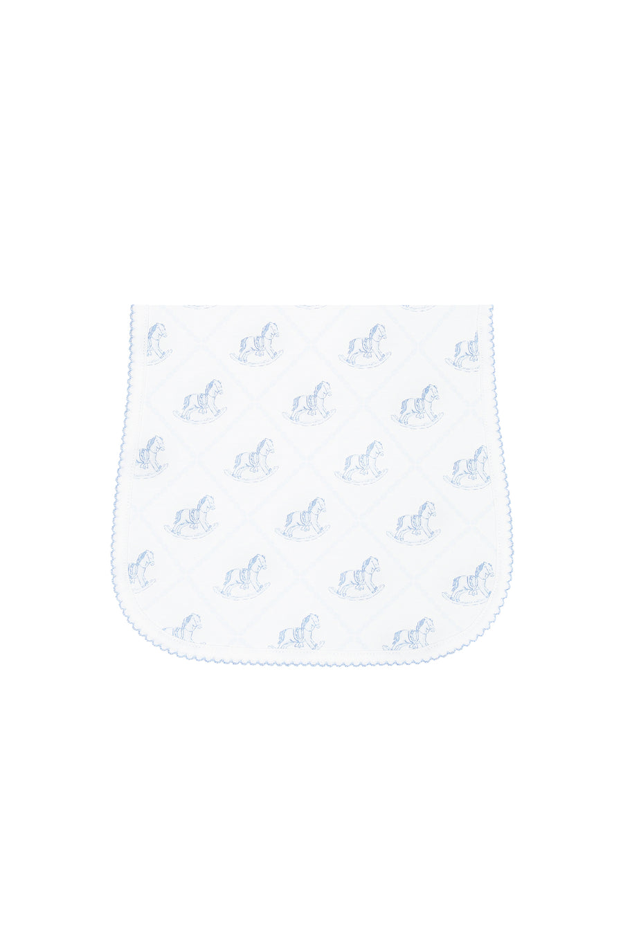 Blue Rocking Horse Burp Cloth