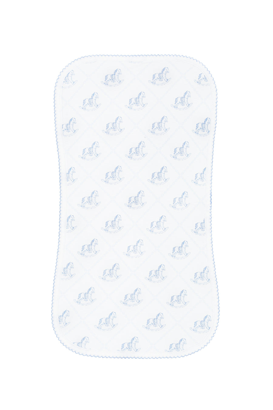 Blue Rocking Horse Burp Cloth