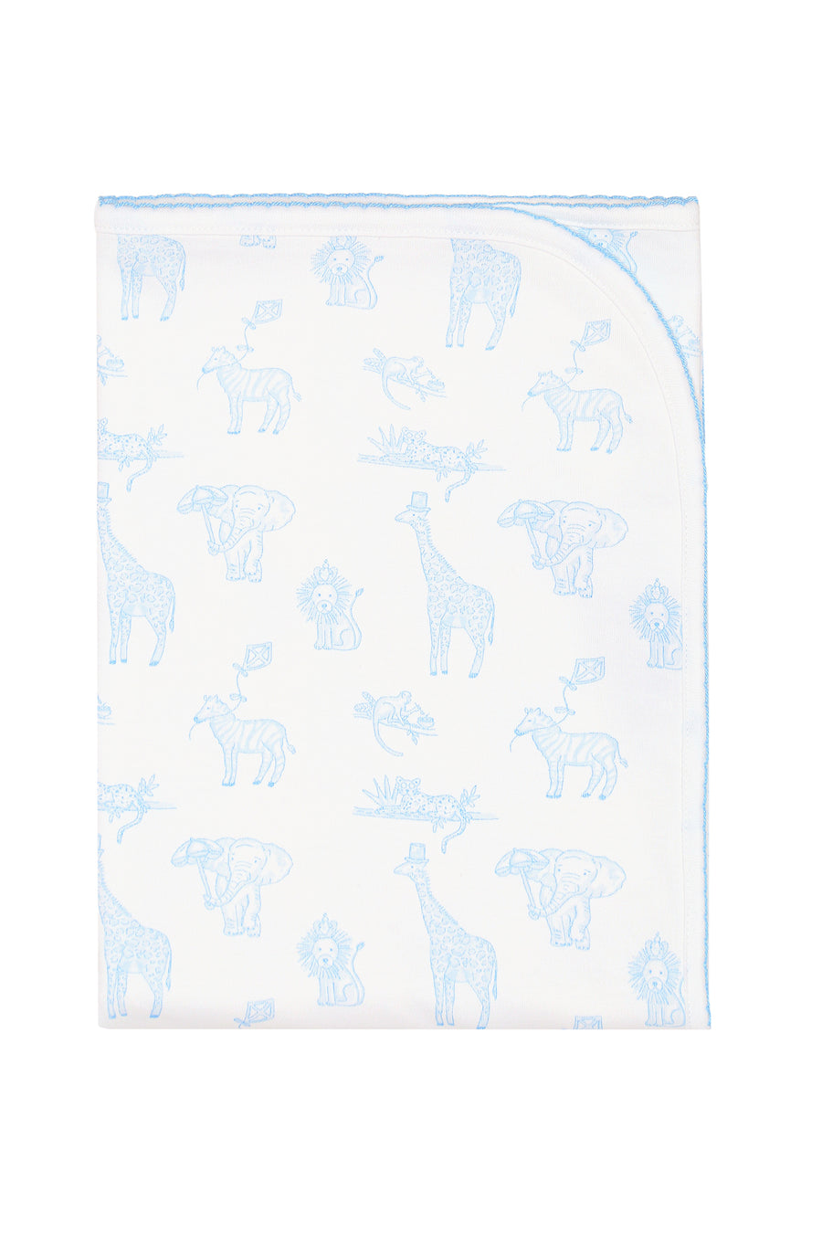 Blue Safari Receiving Blanket