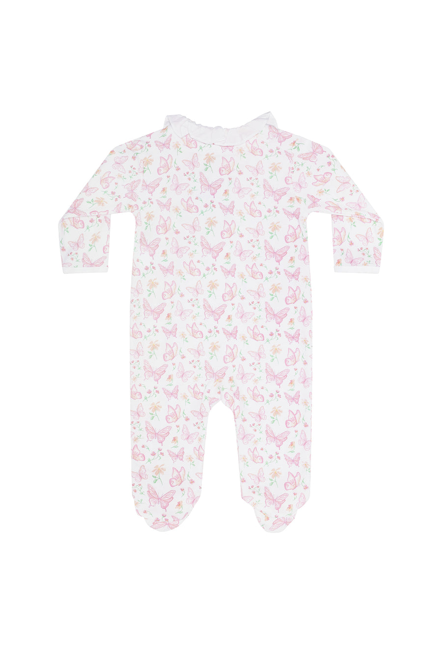 Butterflies Print Crossover Footie