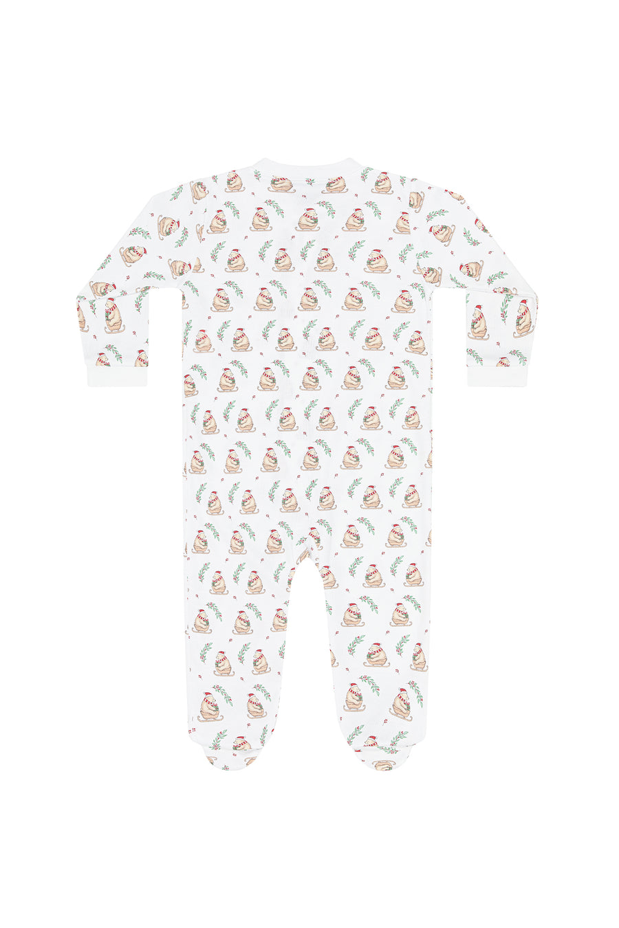 Christmas Bears Zipper Footie