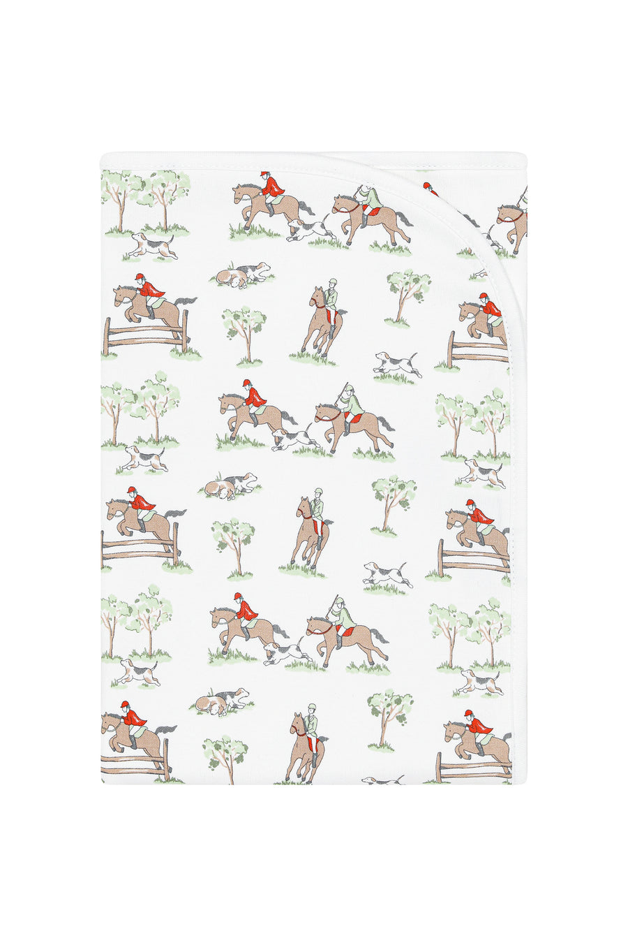 Equestrian Chase Receiving Blanket