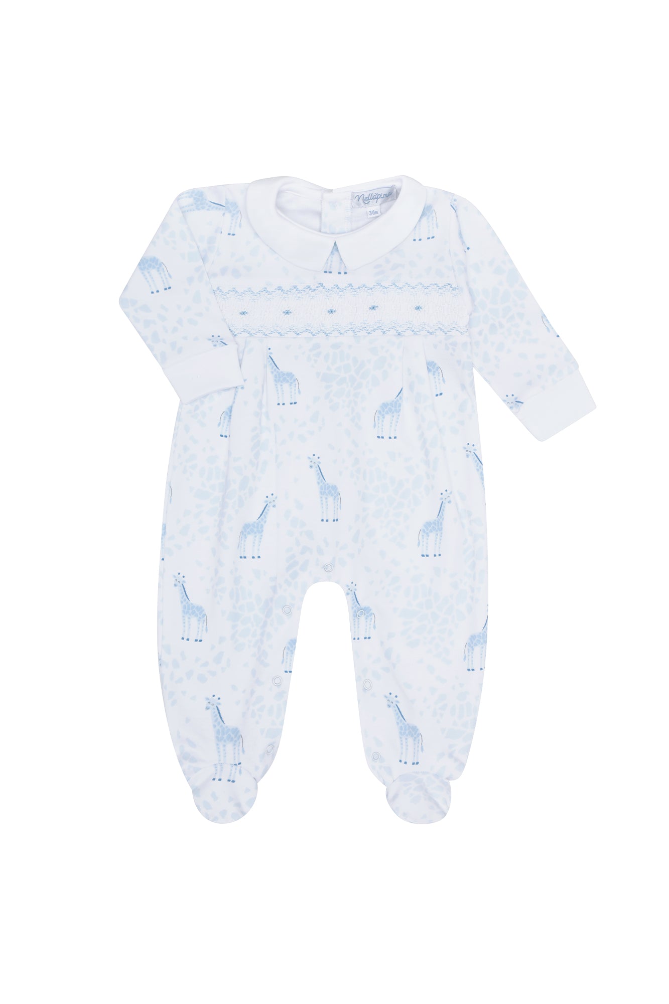 Pink Giraffe Print Zipper Footie main image 0