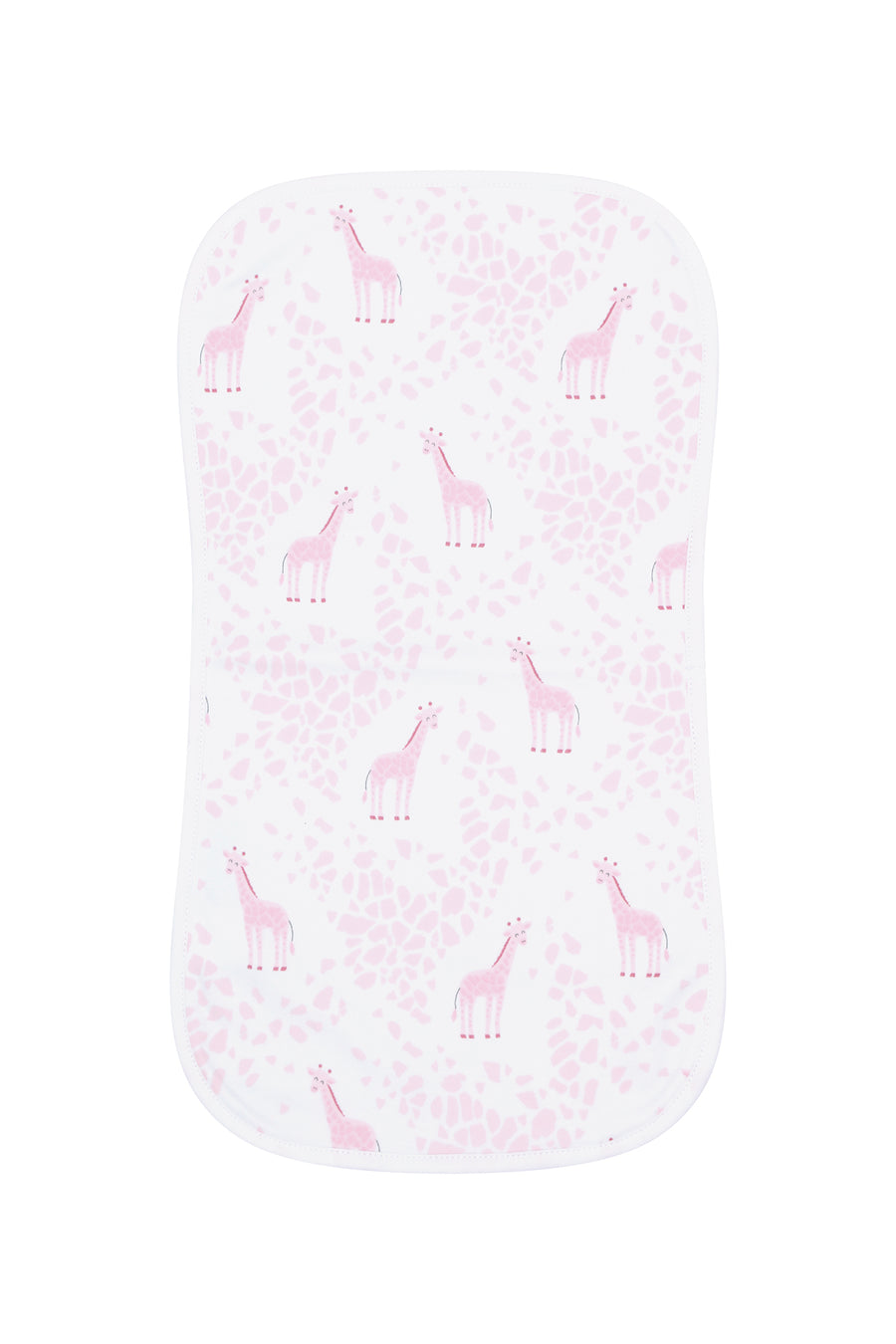 Pink Giraffe Print Burp Cloth