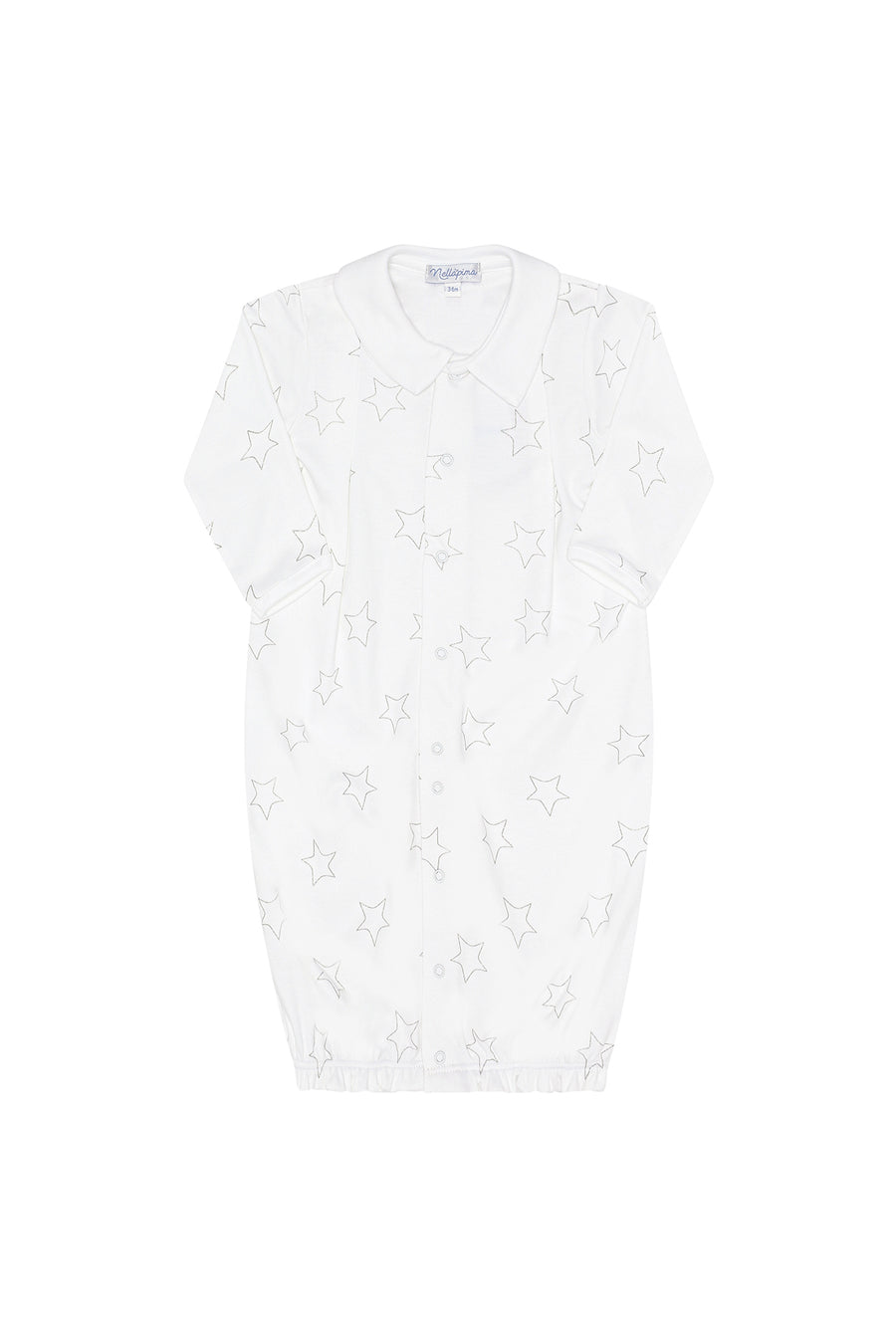 Grey Stars Print Converter Gown