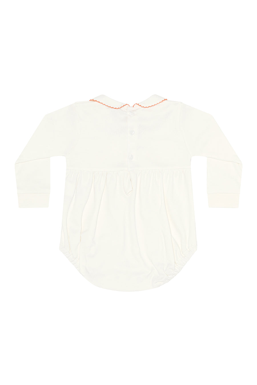 Ivory Pumpkin Patch Embroidered Bubble LS