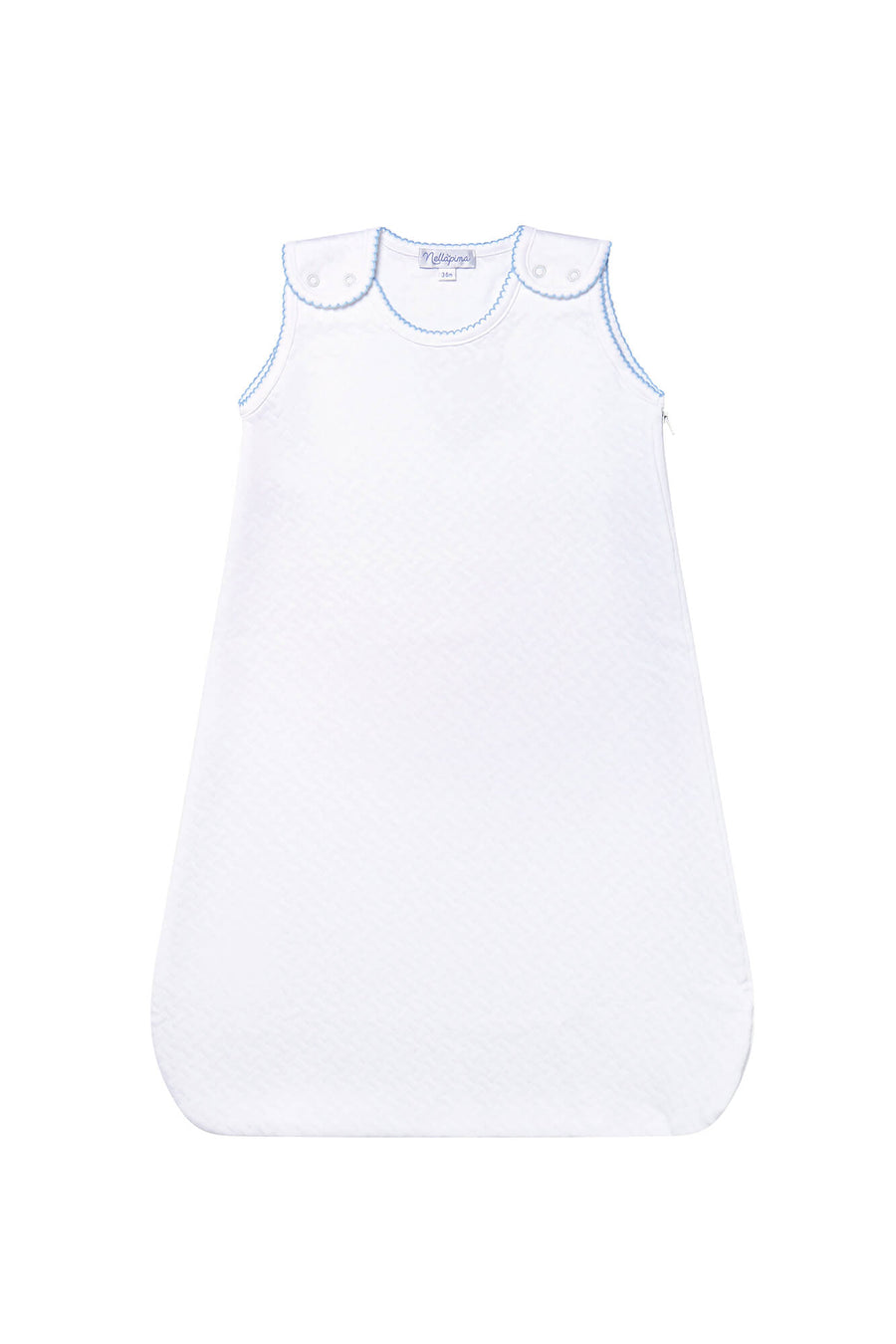 Nellapima Basket Weave Quilted Baby Sack Blue Front