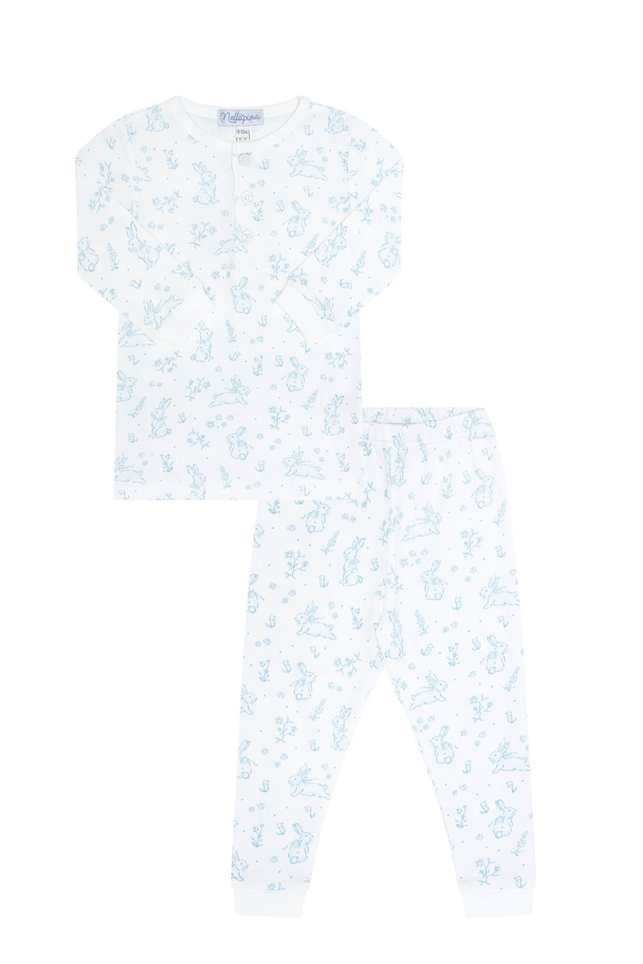 Nellapima Bunny Toile Pajama Blue Set
