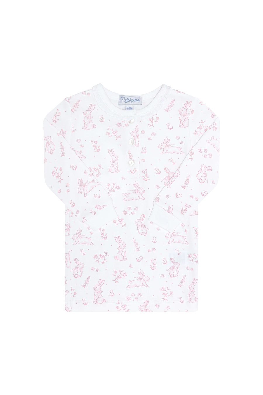 Nellapima Bunny Toile Pajama Pink Top