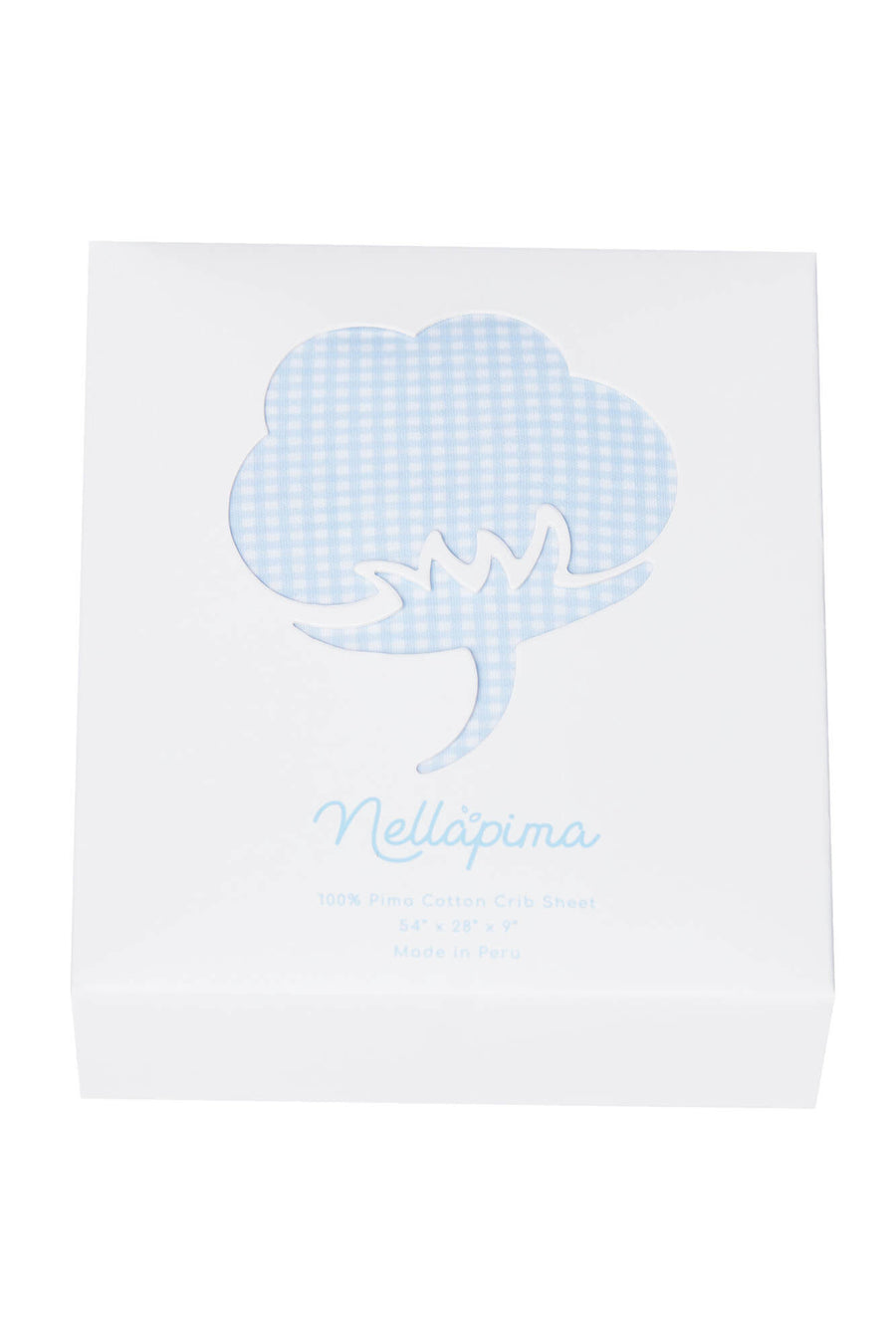 Nellapima Gingham Crib Sheets Blue Box