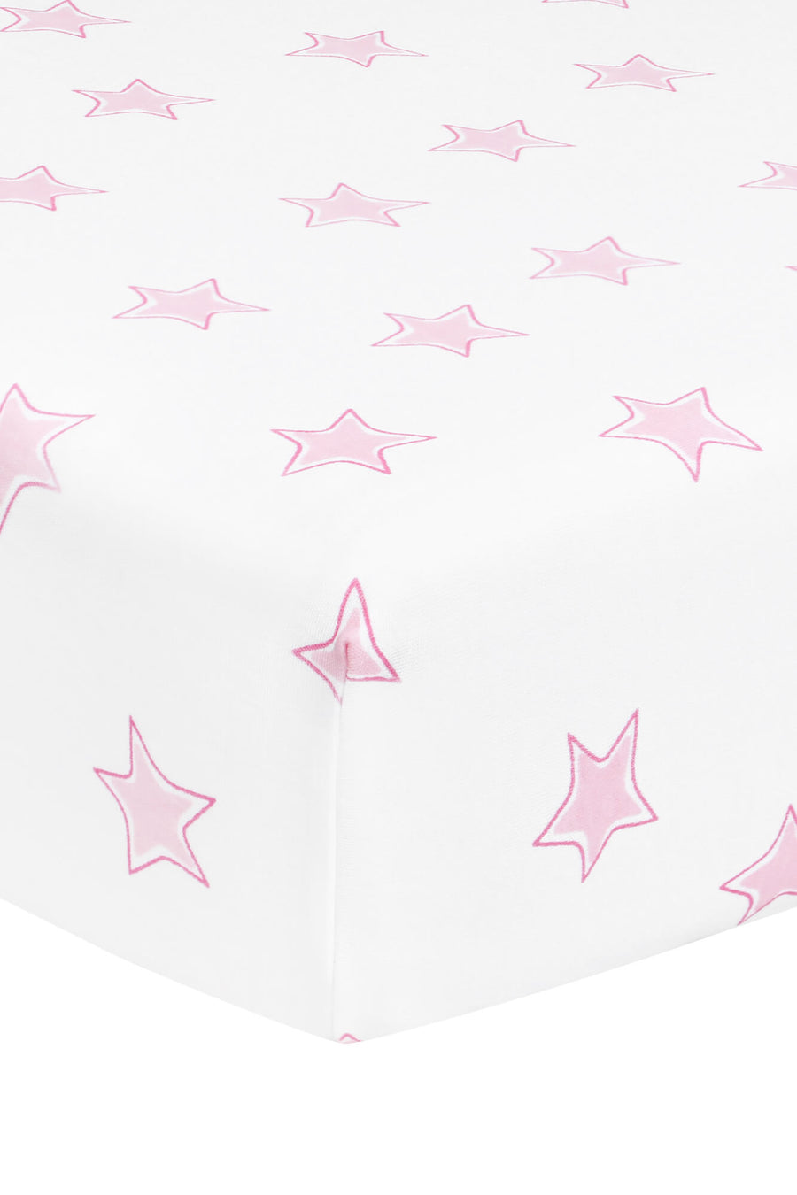Nellapima Stars Print Crib Sheets Pink Detail