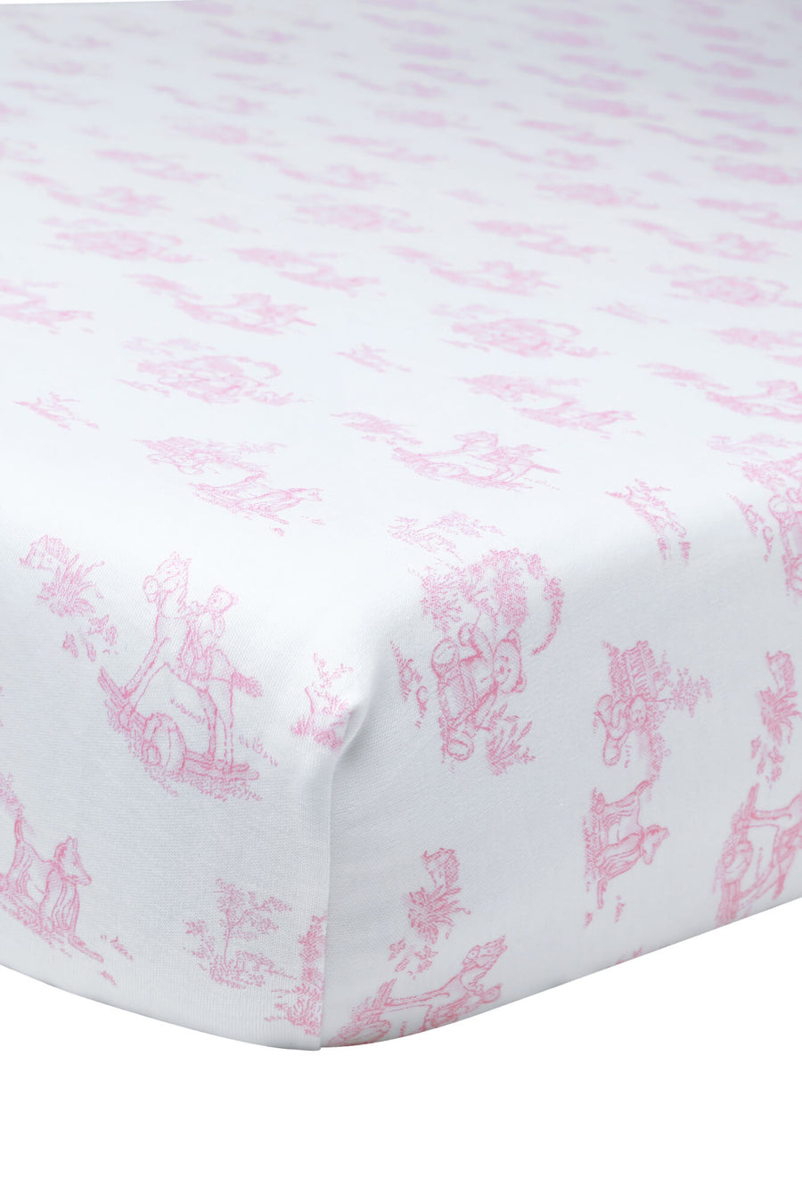 Nellapima Toile Baby Crib Sheets Pink Detail