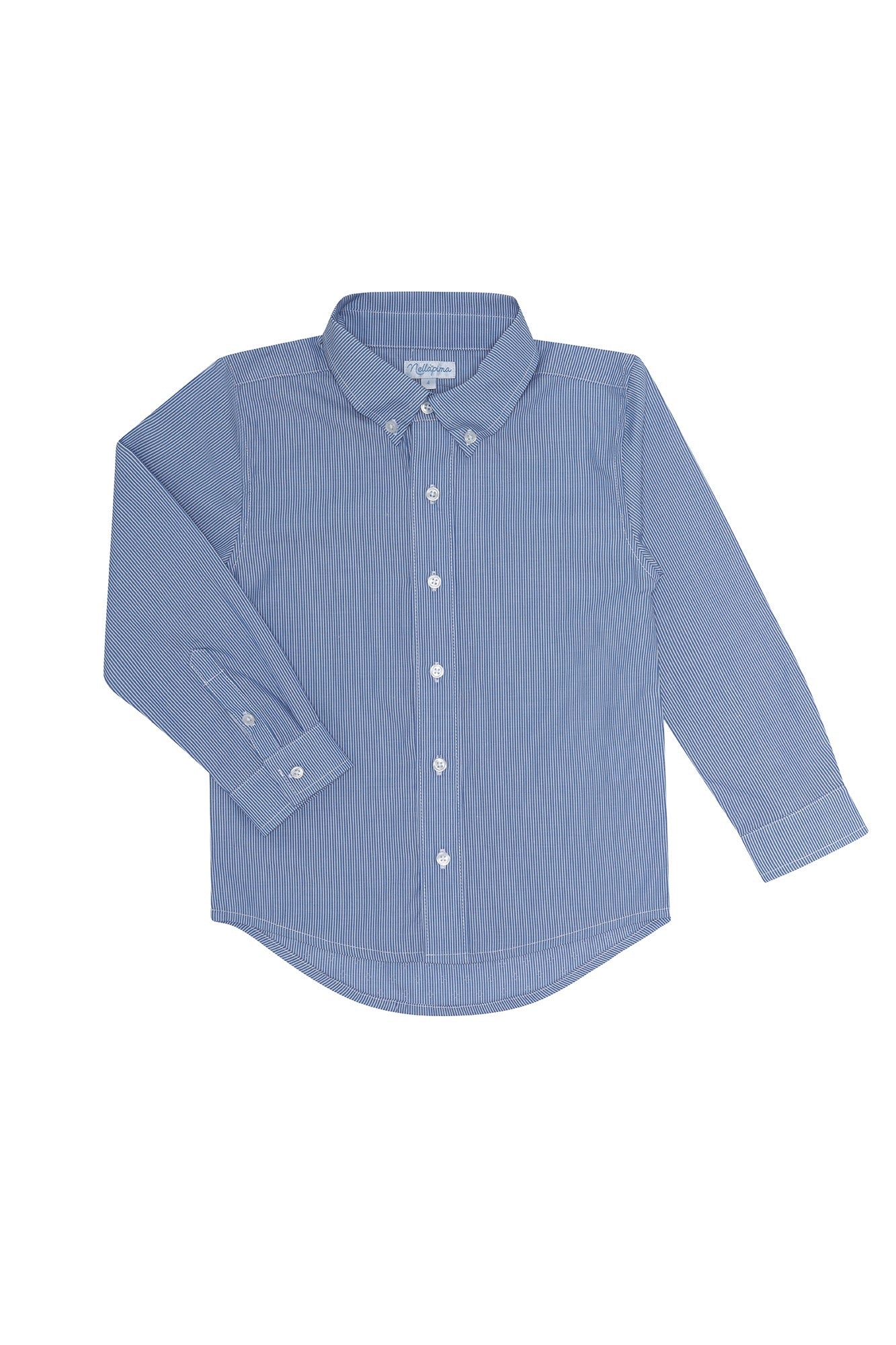 Belma Floral Pinstripe Shirt - Blue Multi main image 1