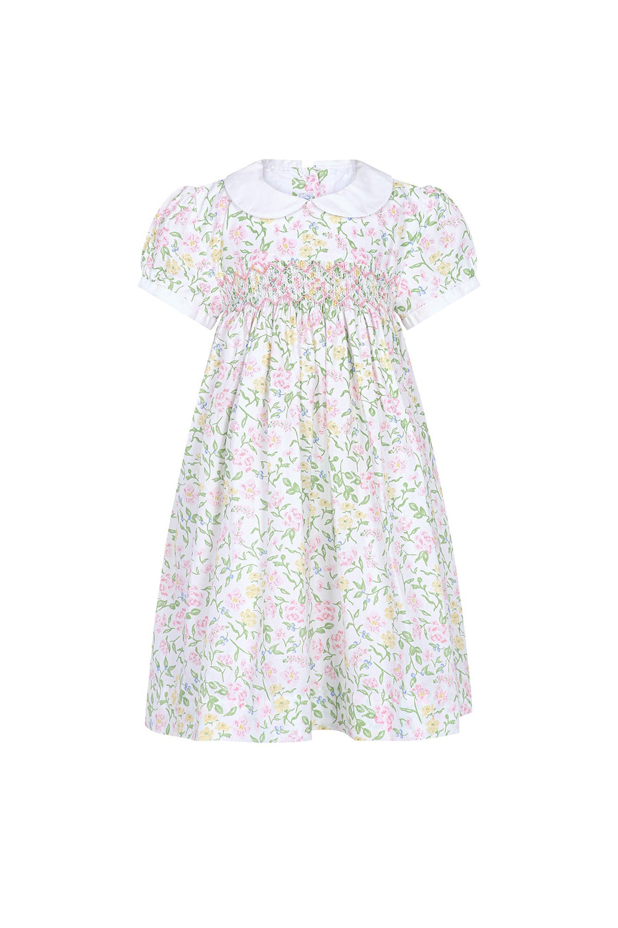 Berry Wildflowers Woven Smocked Dress