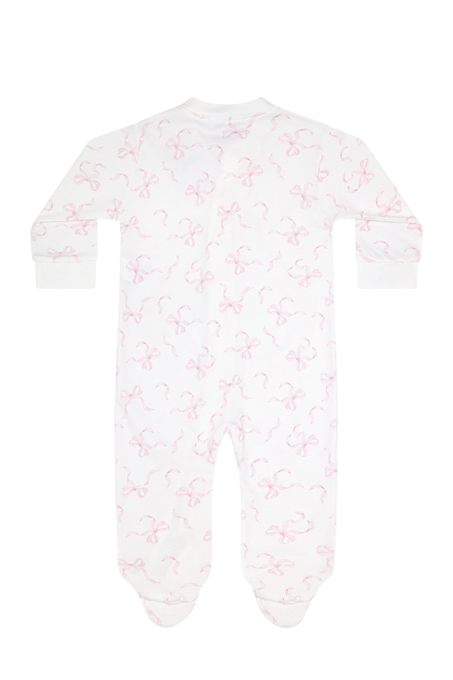 Charming Bows Print Zipper Footie