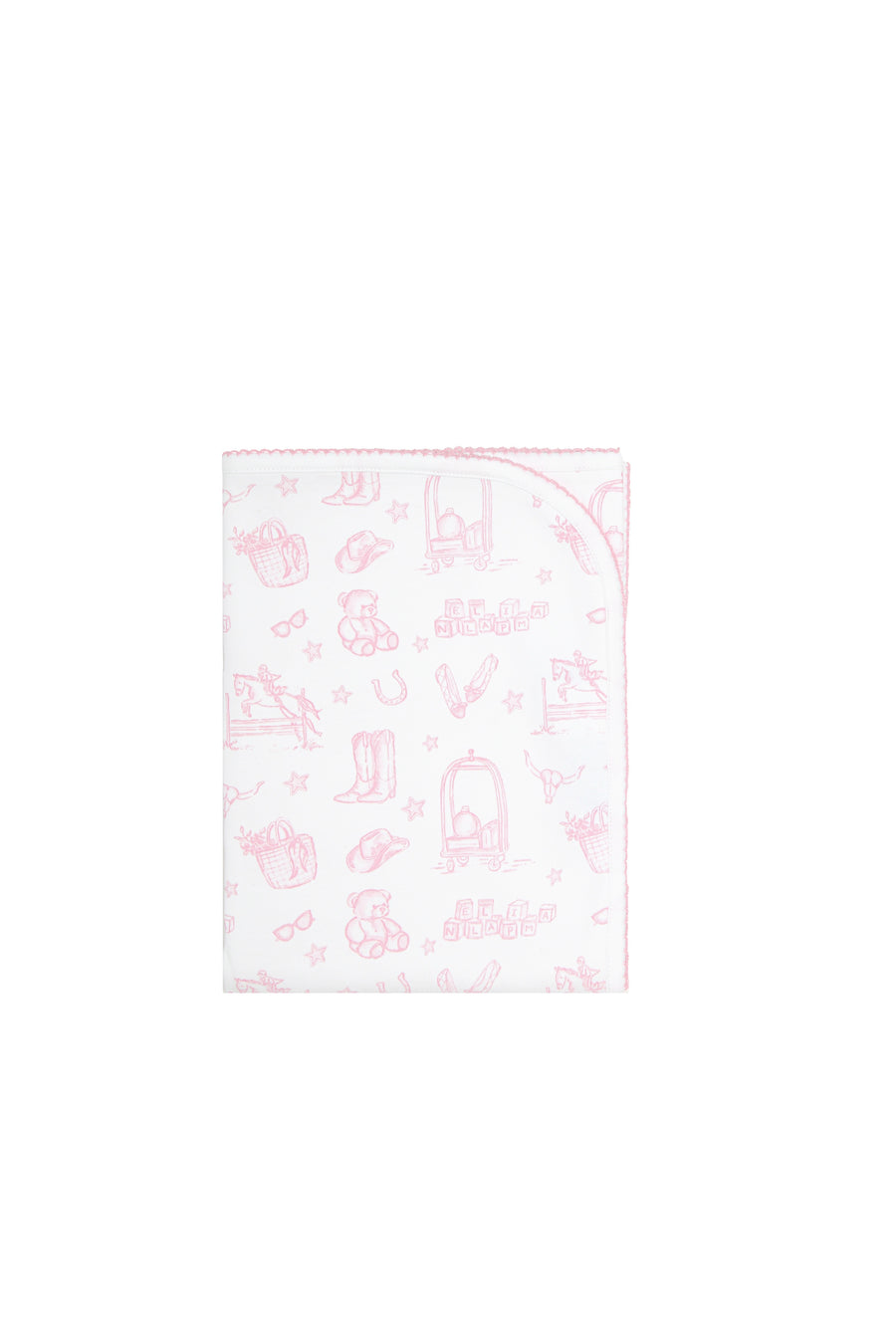Pink Lone Star Toile Blanket