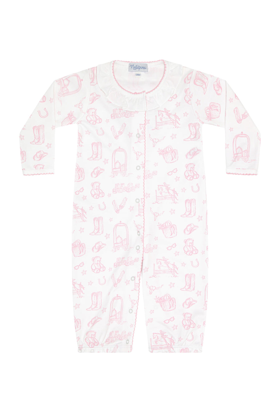 Pink Lone Star Toile Converter Gown