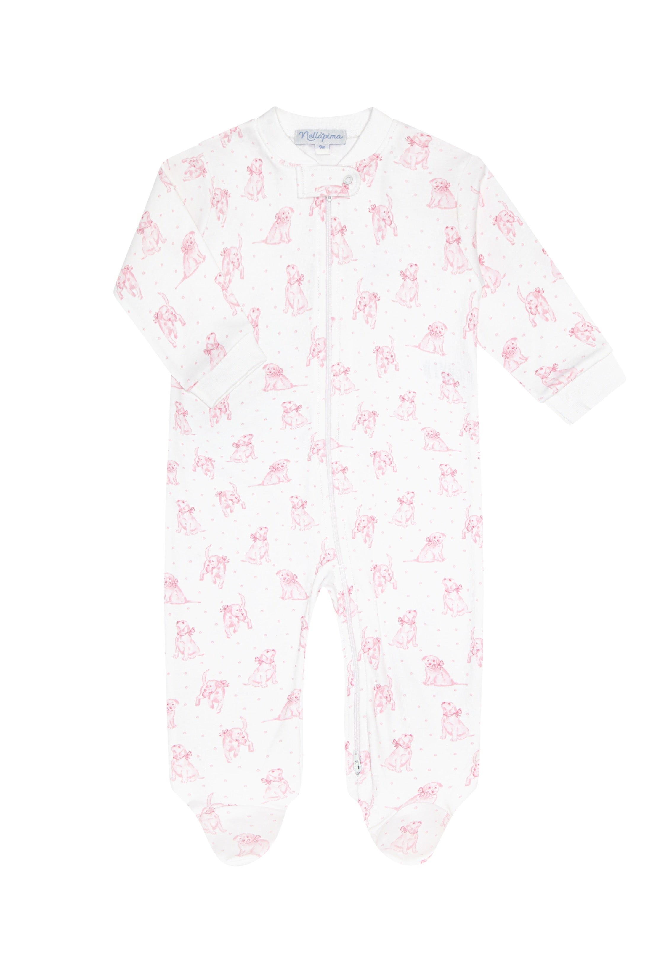 Nellapima Pink Bears Trellace Zipper Footie main image 0