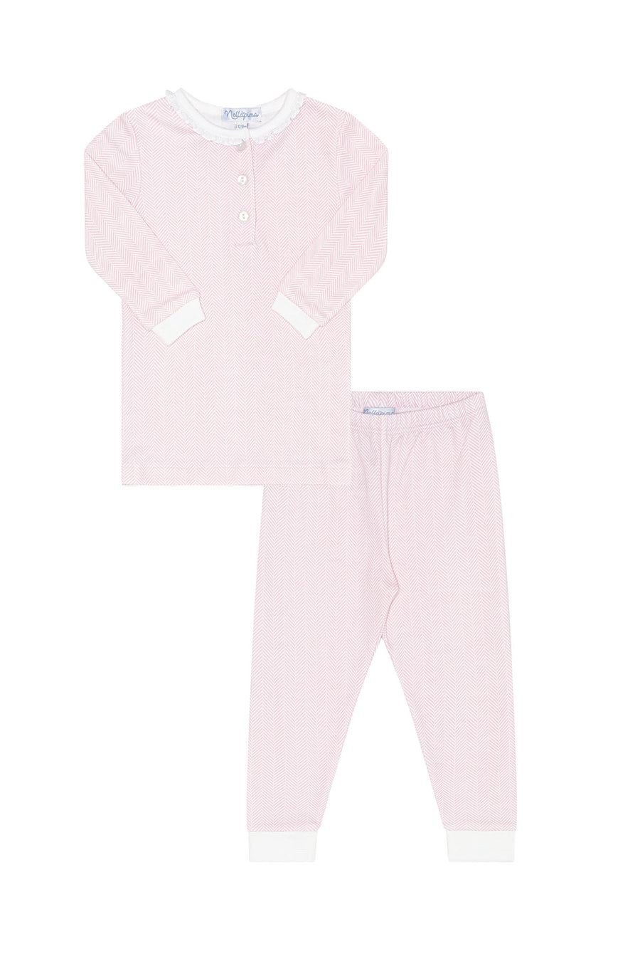 Pink Herringbone Pajamas