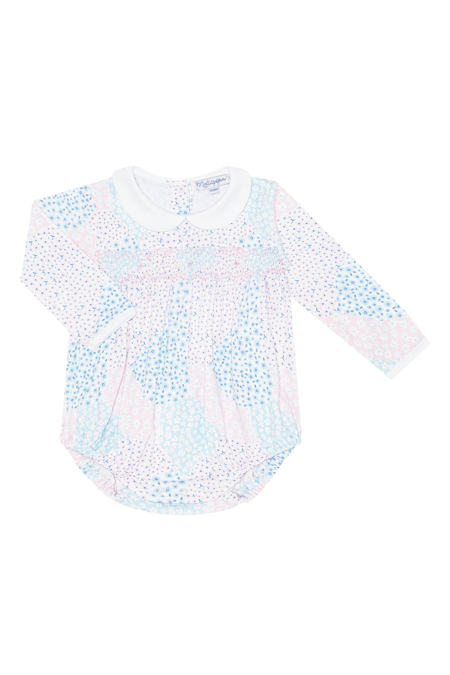 Patchwork Smocked Bubble LS