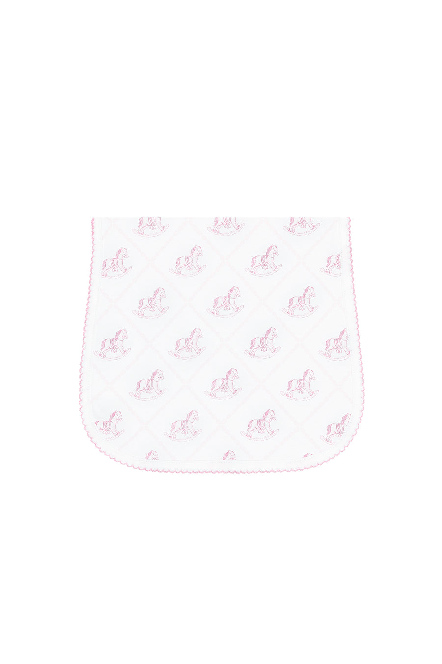 Pink Rocking Horse Burp Cloth
