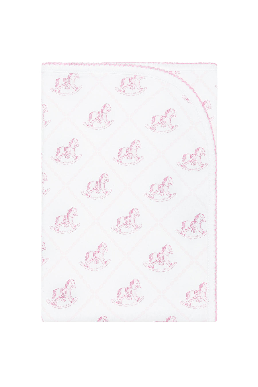 Pink Rocking Horse Receiving Blanket