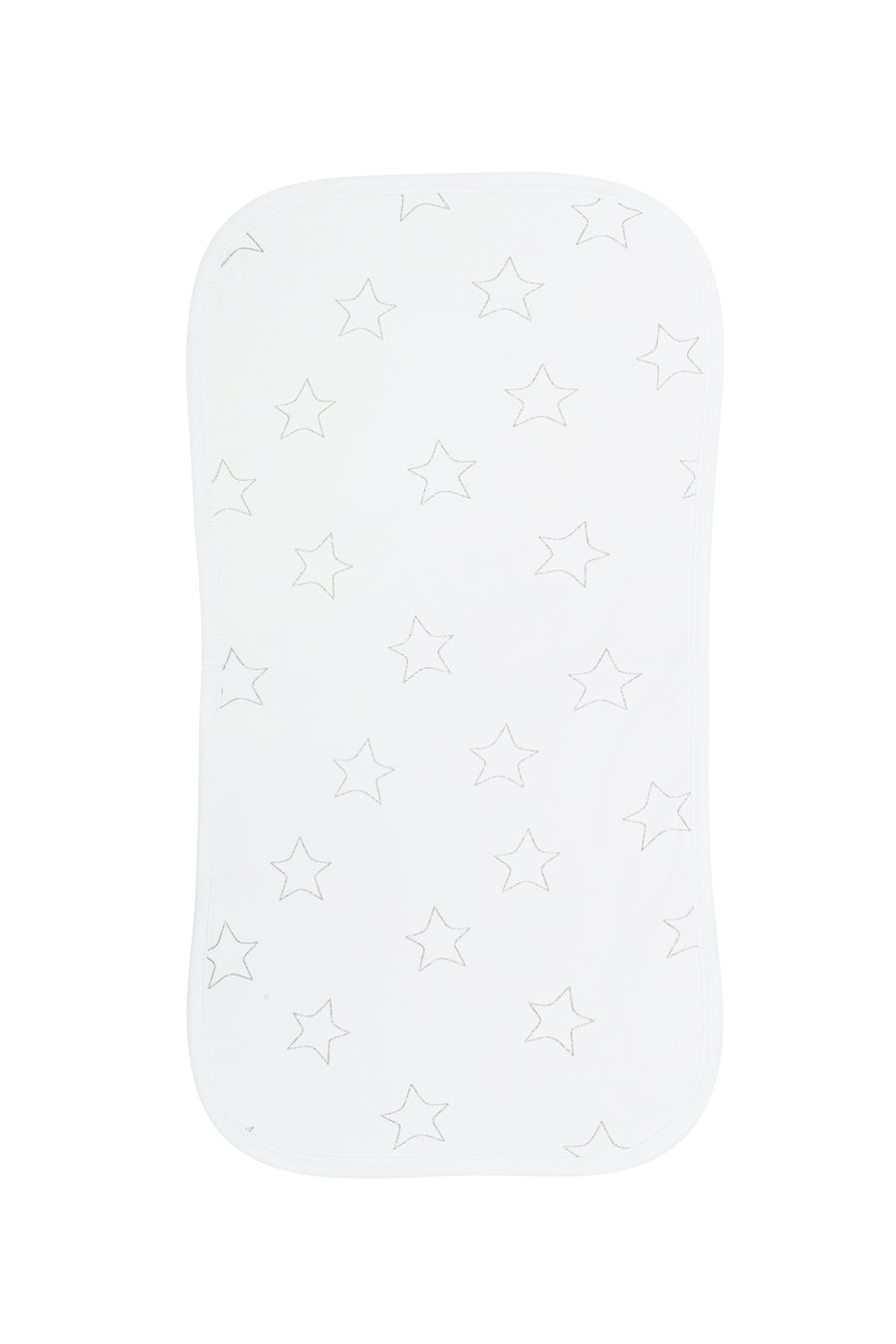 Grey Stars Print Burp Cloth
