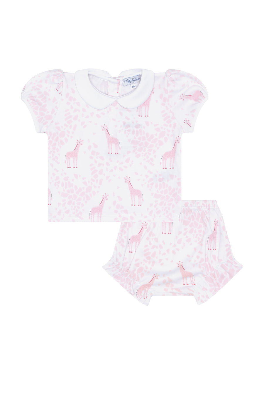 Pink Giraffe Print Diaper Cover Set