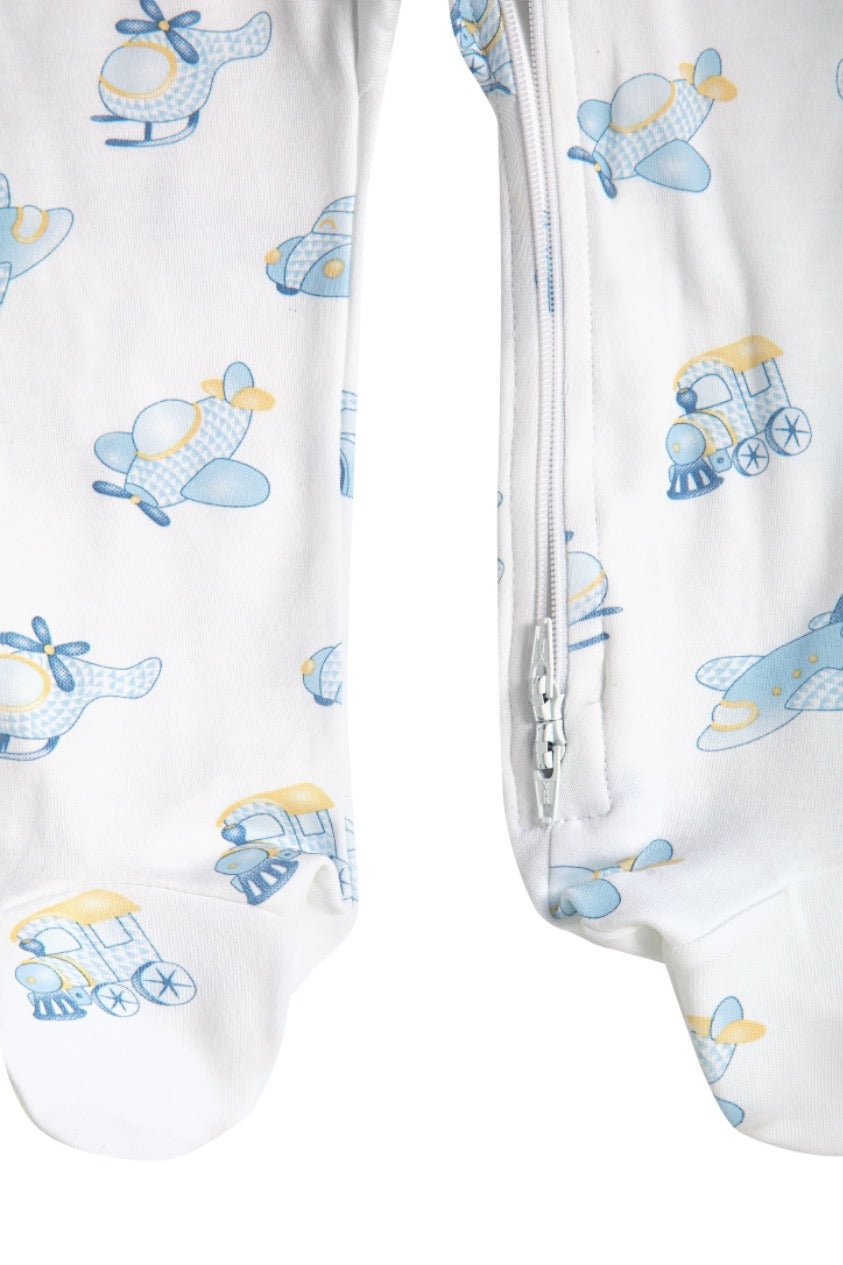 Mini Voyages Zipper Footie - Nellapima
