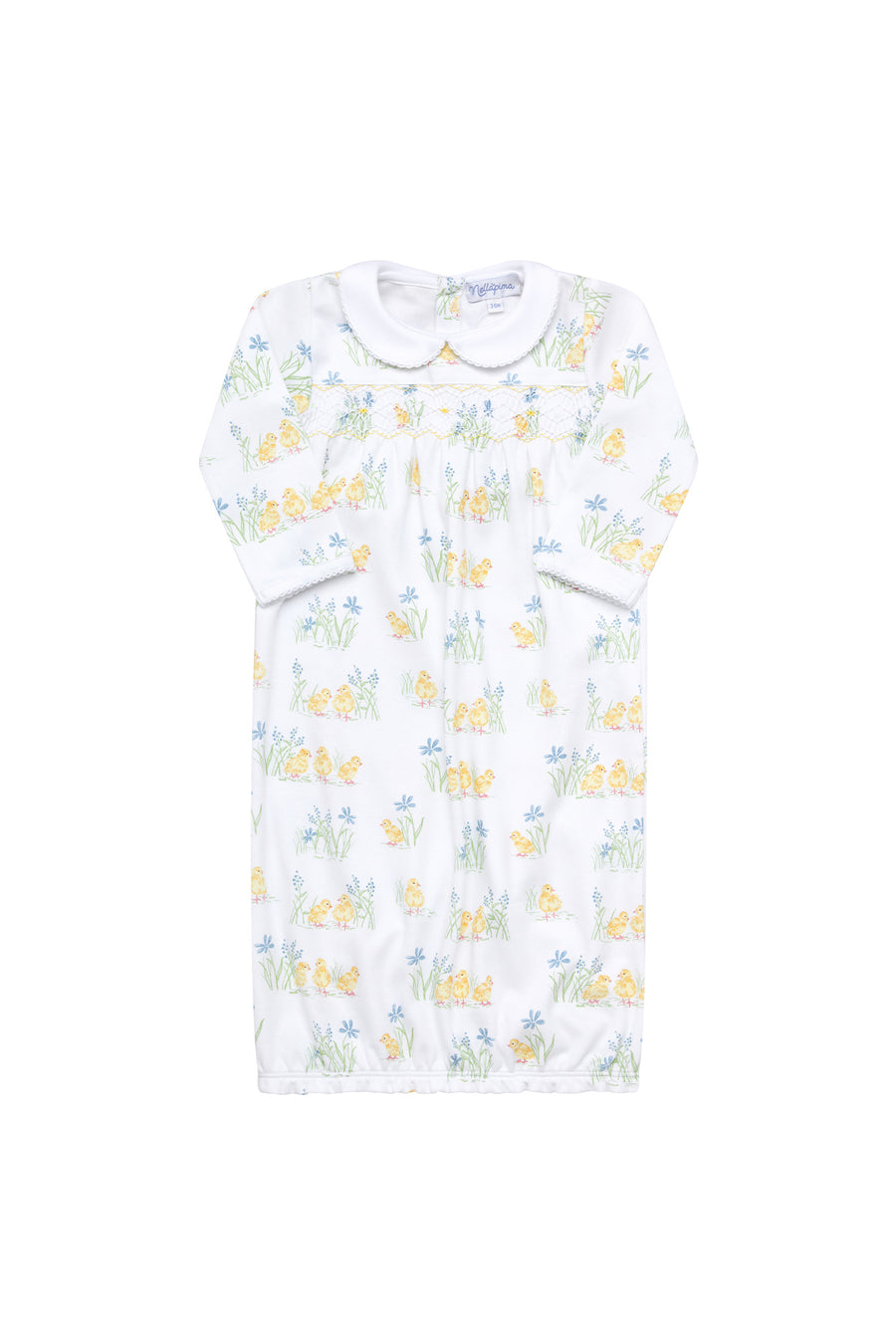Chicks Print Smocked Gown