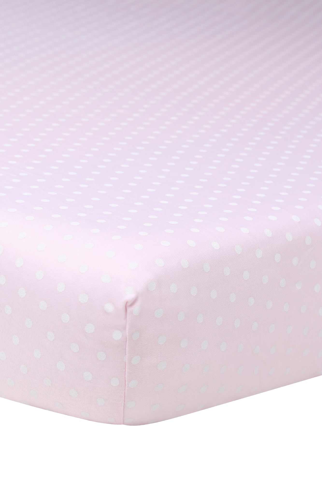 Pink polka dot crib sheet sales