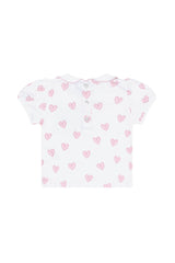 Pink Heart Print Diaper Cover Set