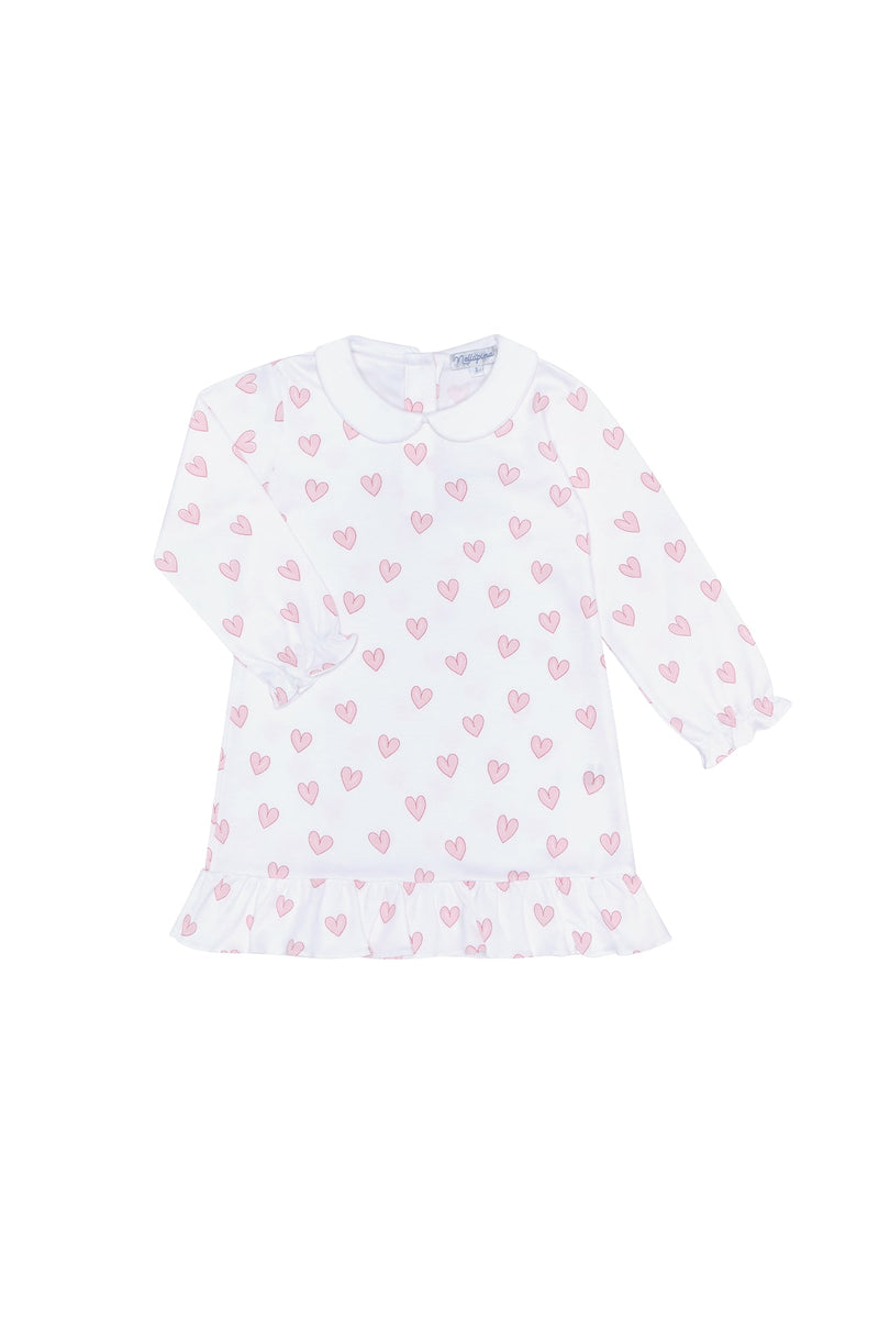 Pink Heart Print Long Sleeve Playtime