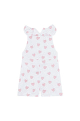 Pink Heart Print Romper