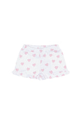 Pink Heart Print Shorts
