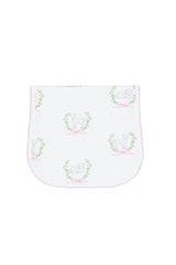 Pink Lamb Print Burp Cloth