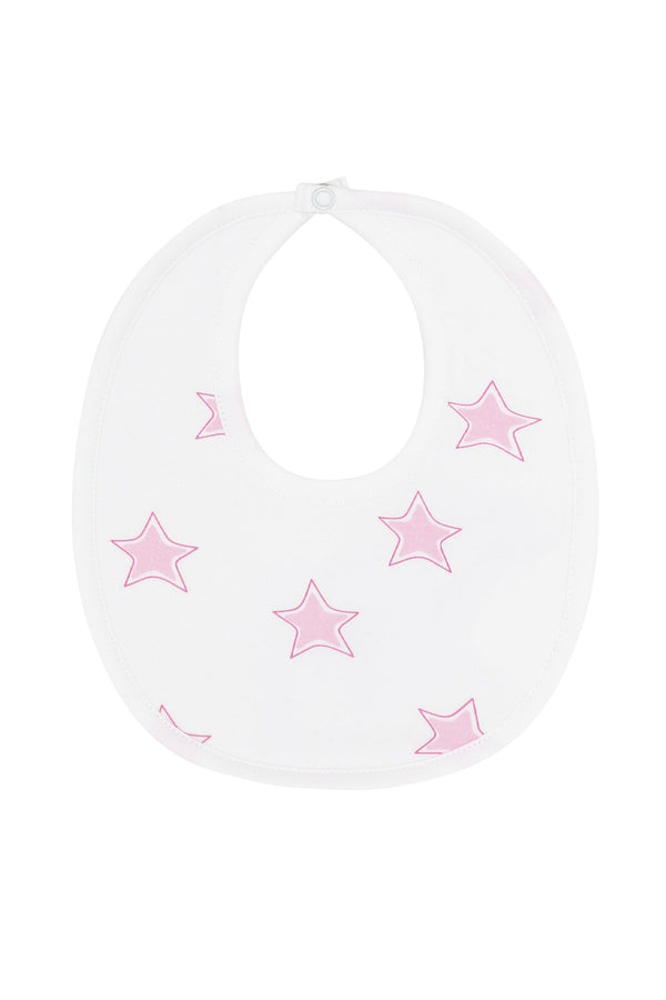 Pink Stars Print Bib