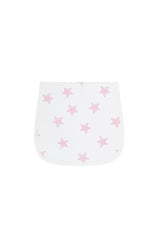 Pink Stars Print Burp Cloth