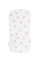Pink Stars Print Burp Cloth