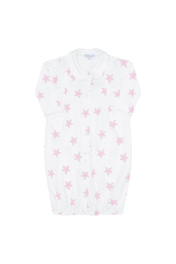 Pink Stars Print Converter Gown