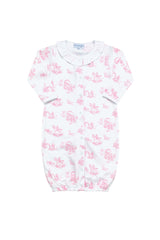 Pink Toile Baby Converter Gown