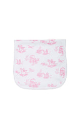 Pink Toile Burp Cloth