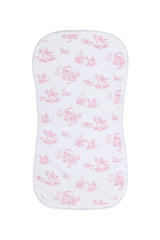 Pink Toile Burp Cloth
