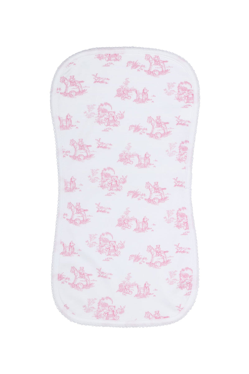 Pink Toile Burp Cloth