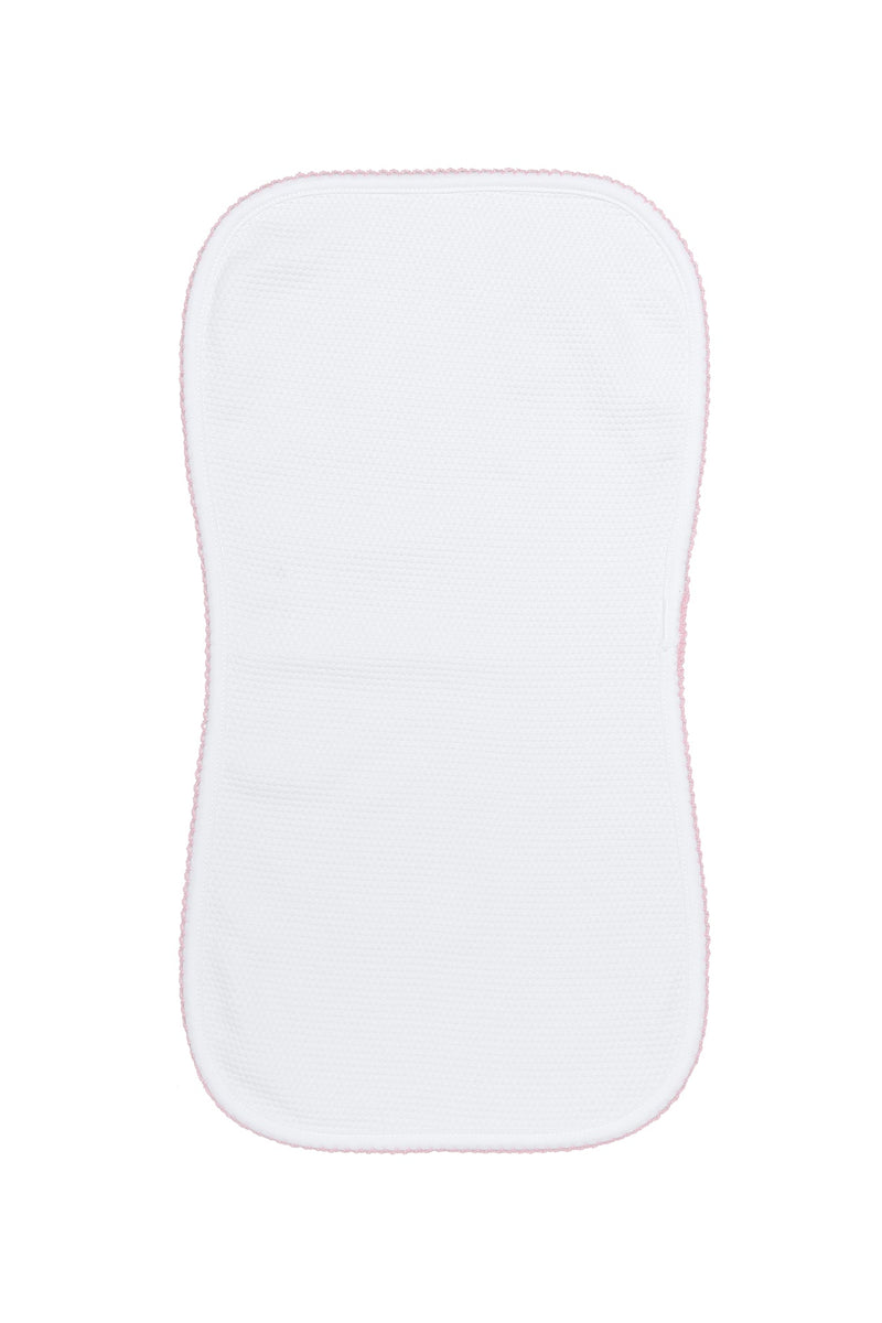 White Bubble Baby Burp Cloth
