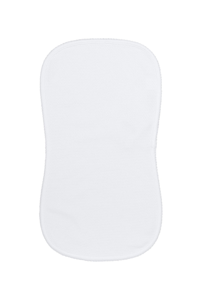White Bubble Baby Burp Cloth