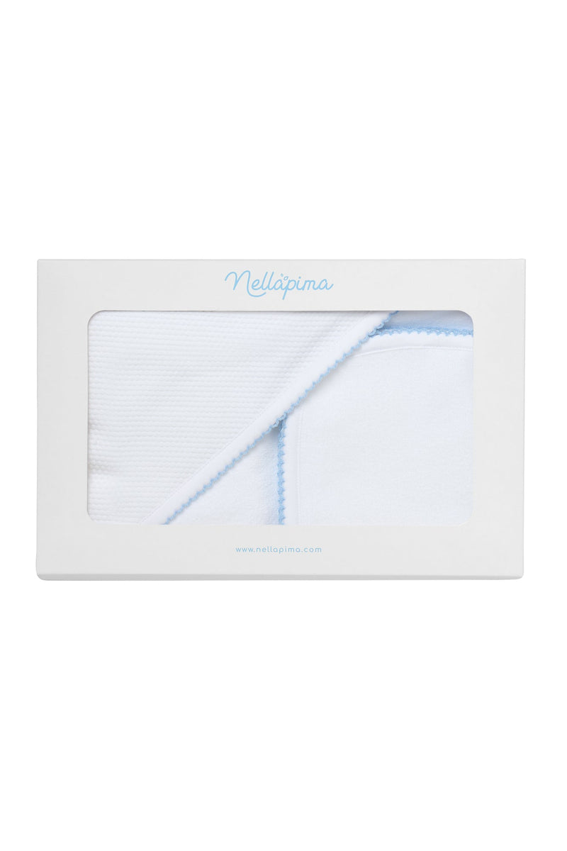 White Bubble Hooded Baby Towel